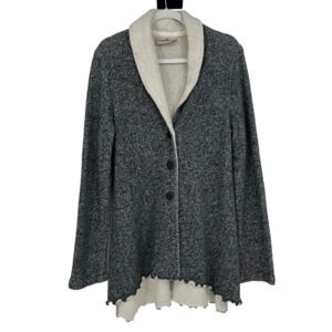 Goddess Gear Womens L Shawl Collar Emma Terry Cloth Jacket Lagenlook Grandma Cor